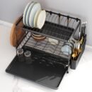 Dish rack, dish drainer, kitchen storage rack, stainless steel bowl and plate rack, bowl and chopstick rack, dish drainer basket